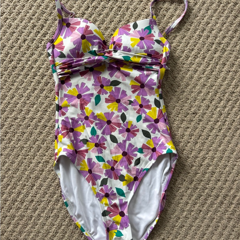 Kate Spade Womens Wallflower Draped Molded Cup One Piece Size Extra Small